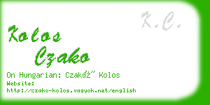 kolos czako business card